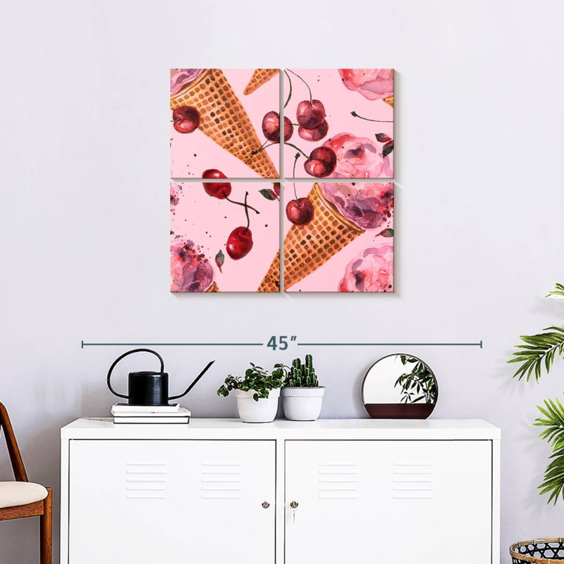 Crème glacée à la cerise Yarlin, H 26 po x l 26 po
