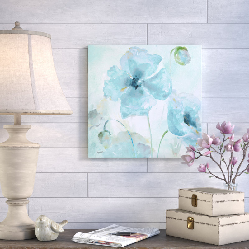 « aquarelle blue », reproduction d’art vii sur toile tendue, H 12 po x l 12 po