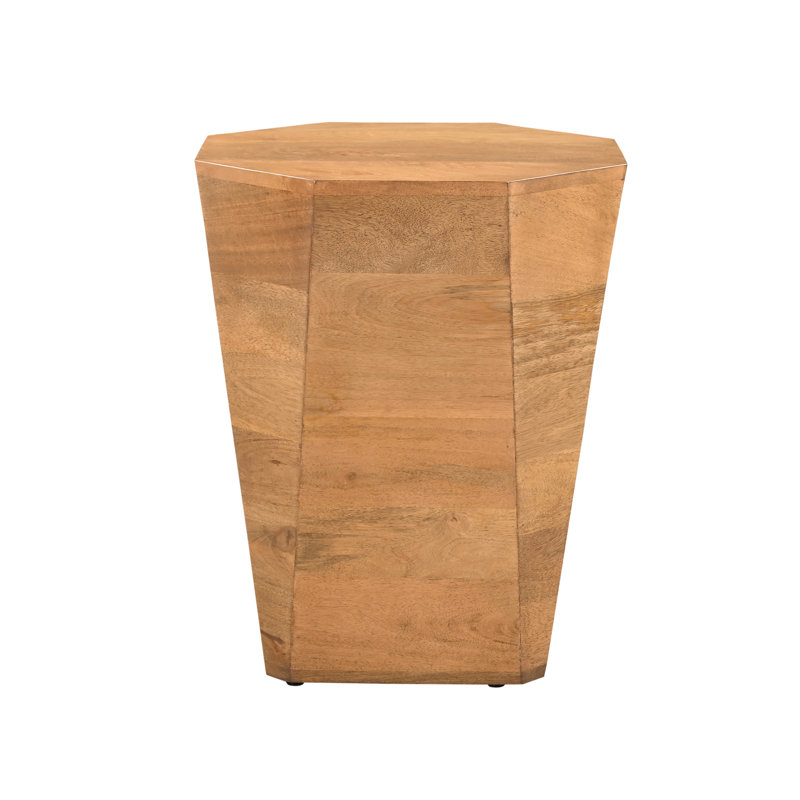 Handmade Natural Mango Wood Octagon Side Table