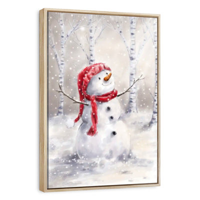 Bonhomme de neige en bois