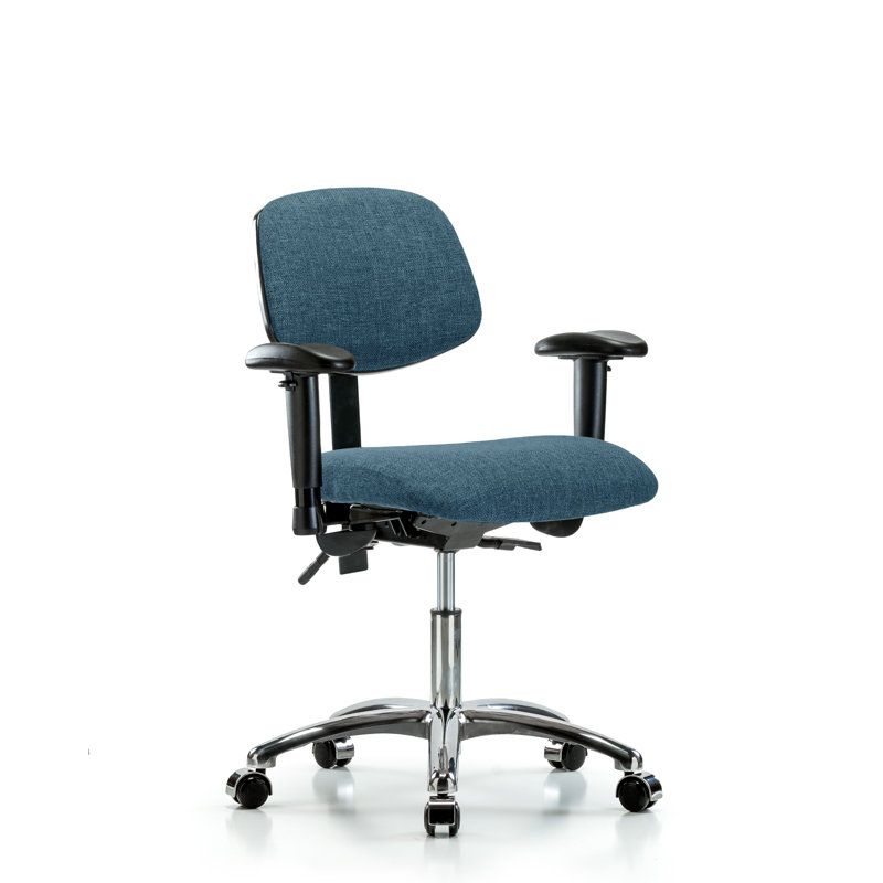 Kalyn Task Chair, Blue, Casters, Not Included
