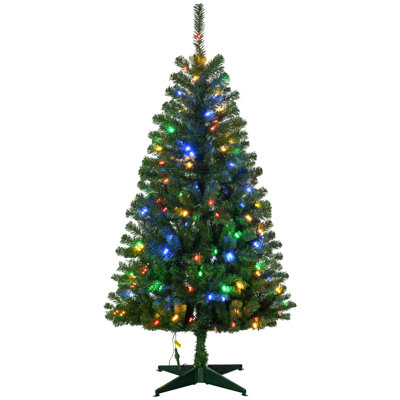 Tall Prelit Artificial Christmas Tree