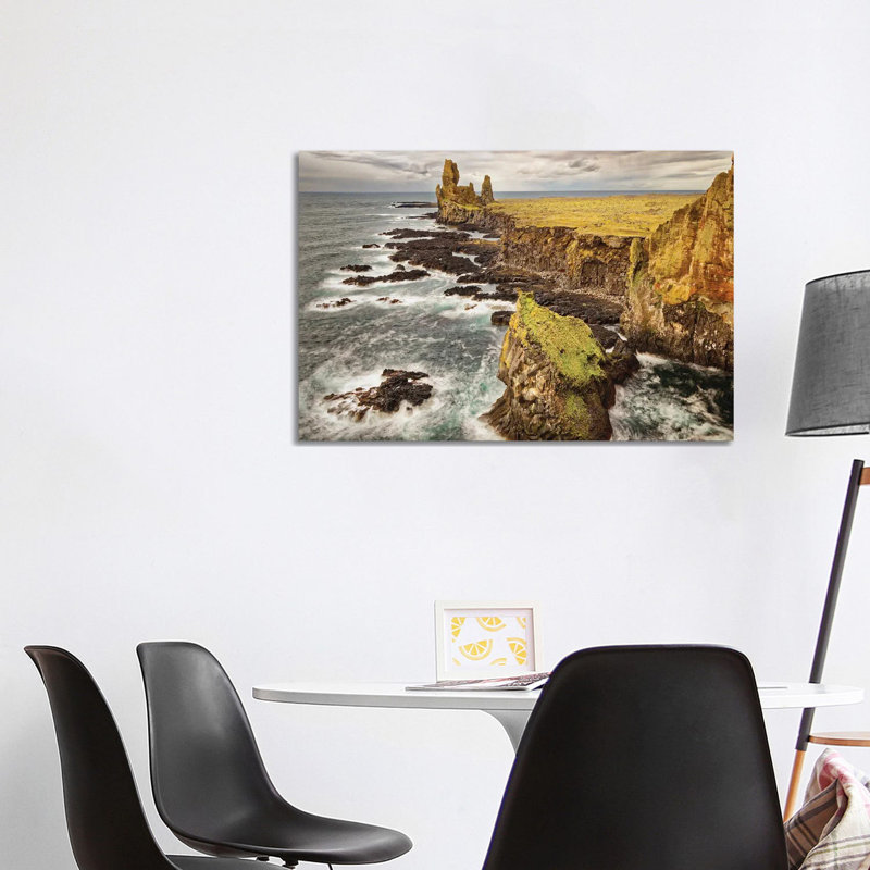 Iceland, Snaefellsnes Peninsula, Londrangar Cliffs by John Ford - Wrapped Canvas Print, 101.6 cm H x 66.04 cm W