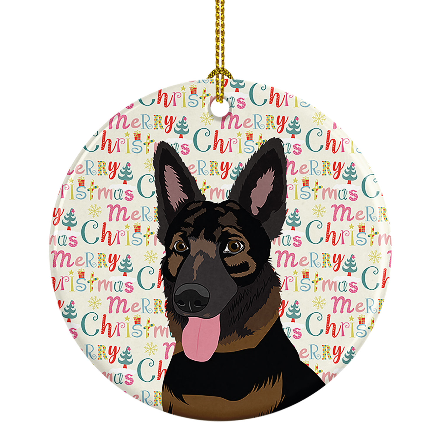 The Holiday Aisle® German Shepherd Ceramic Hanging Figurine Ornament ...