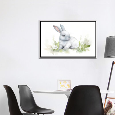 Cute Baby Bunny Rabbit - Framed Wall Art Print