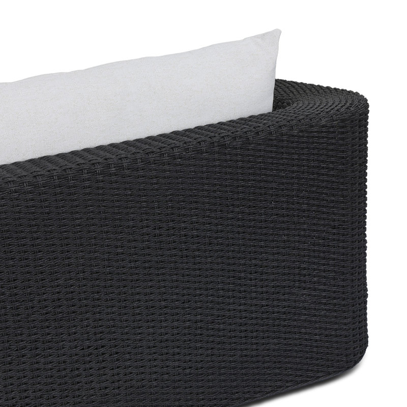 Westby Outdoor Sofa-Faux Black Hyacinth, Faux Black Hyacinth, Alessi Linen