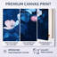 Indigo Orchard Night - ensemble de 3 fleurs de cerisier-129075904-129075909