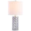Lampe de table de chevet argenté 21 po Christiane