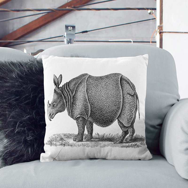 Square Throw Cushion, White, 40cm H x 40cm W x 15cm D