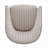 Fabric Upholstered Compact Barrel Accent Chair for Small Spaces, Solid Wood Frame Blue Finish