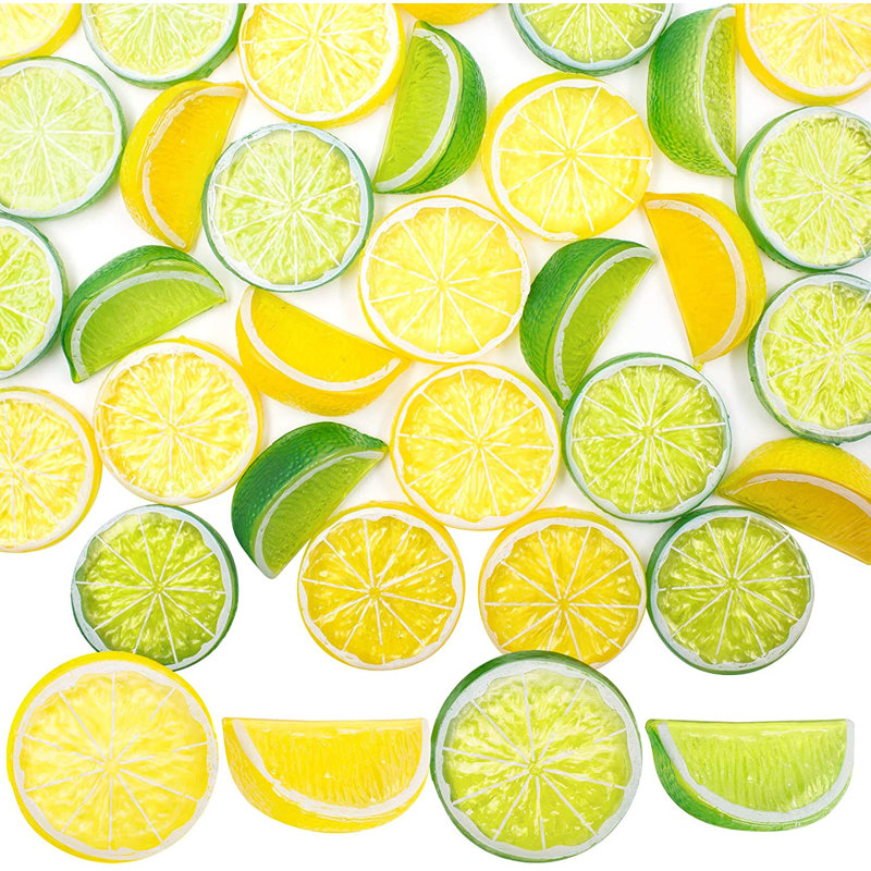 Simulation de tranches de citron artificielles Margarita, Jaune
