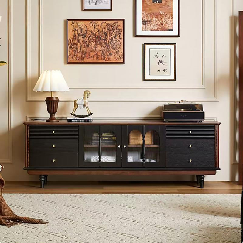 Meuble télé American High Sens, Noir / brun, 78.7"