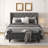 59" Wide Upholstered Storage Bench with Solid Wood Legs & Nailhead Trim-1495374266