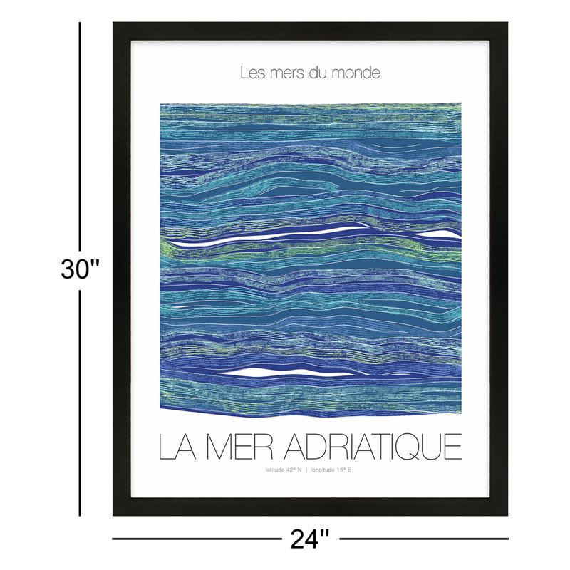 «Kerrin Adriaique», reproduction encadrée sur papier par Jacques Pilon, H 30 po x l 24 po x P 1,25 po