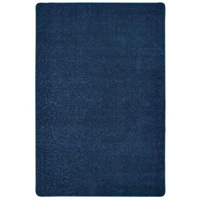 KIDPlush Solids Tufted Deep Sea Blue Area Rug