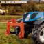 Adaptateur d'attache rapide 3 points 3000lbs pour les tracteurs des catégories 1 et 2 - Système d'attache rapide - 2 Récepteurs - Boulon réglable à 5 niveaux - Largeur du bras inférieur de 27,5 po, ajustement de 14,5 po à 17,5 po - Orange