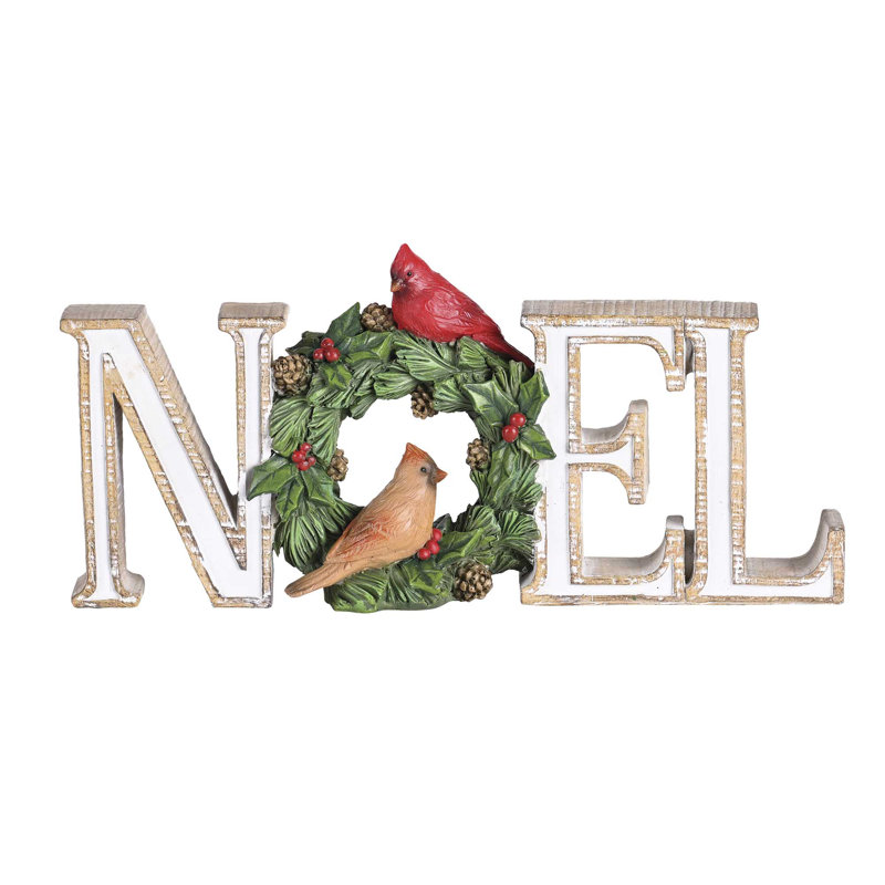 Couronne de Noël Figurine Cardinals Noel