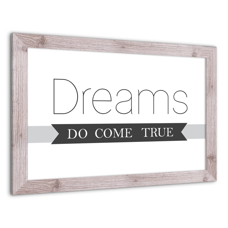 «Dreams Come True», reproduction encadrée, H 20 po x l 30 po x P 0,75 po