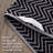 HERRINGBONE & BORDER JAQ HND-BLK