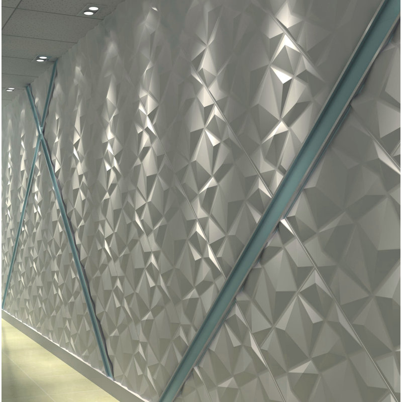 Serrato 50.04cm x 50.04cm Wood Tile in White