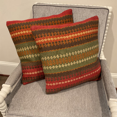Coussin décoratif à tissage plat