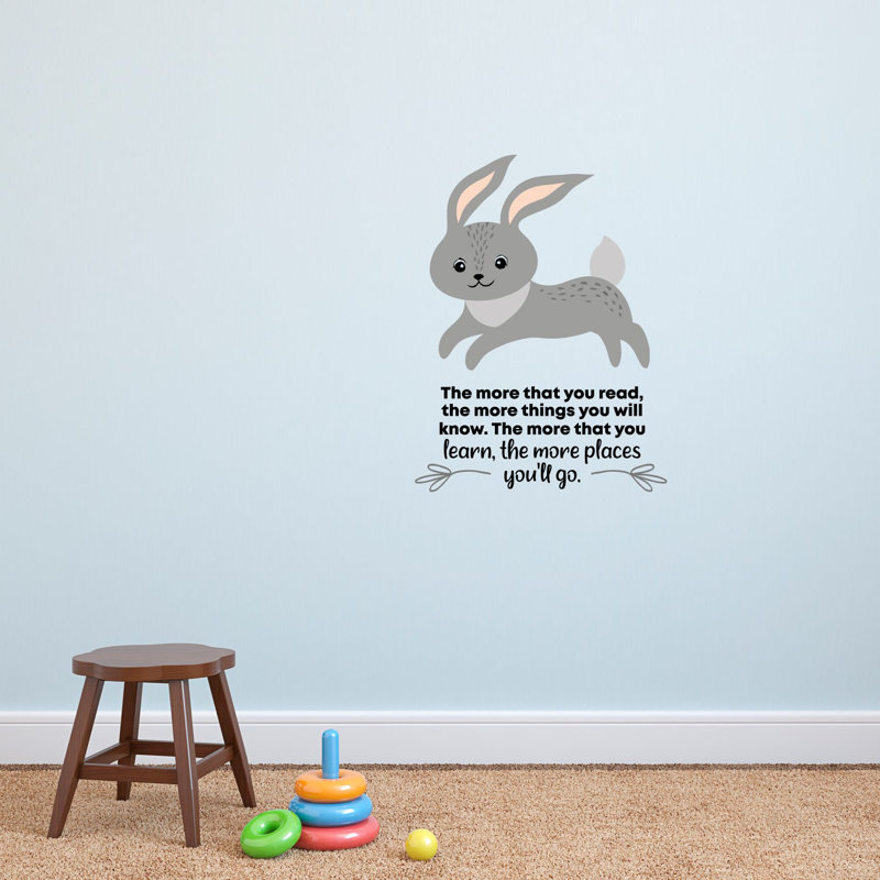 Text & Numbers Wall Decal, 10" H x 8" W x 0.05" D