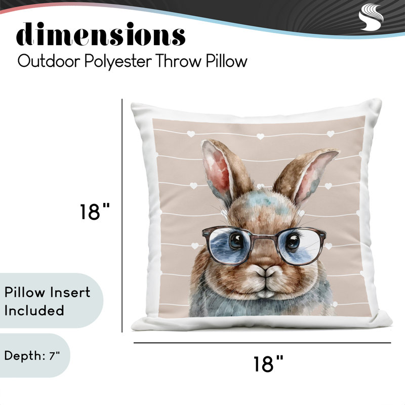 Coussin Buster Rabbit with Specs