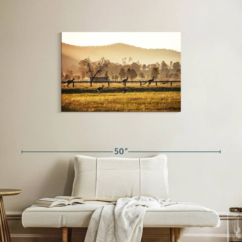 Brampt Leaping Hunter Valley Kangaroos, 24" H x 36" W