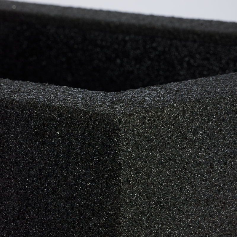 Boîte à fleurs Gita, Granite noir, H 19 po x l 46 po x P 17 po
