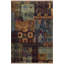 Tapis décoratif multicolore à motif traditionnel frangé-610857706