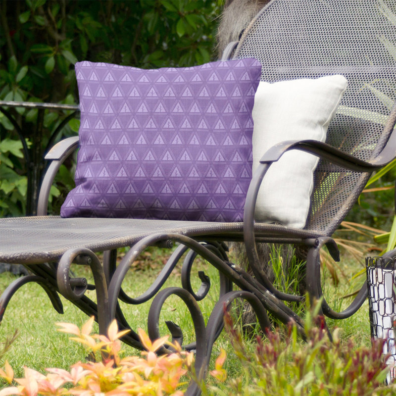 Coussin intérieur / extérieur Theo Nath, 16 po x 1 po, Mauve clair, Polyester filé