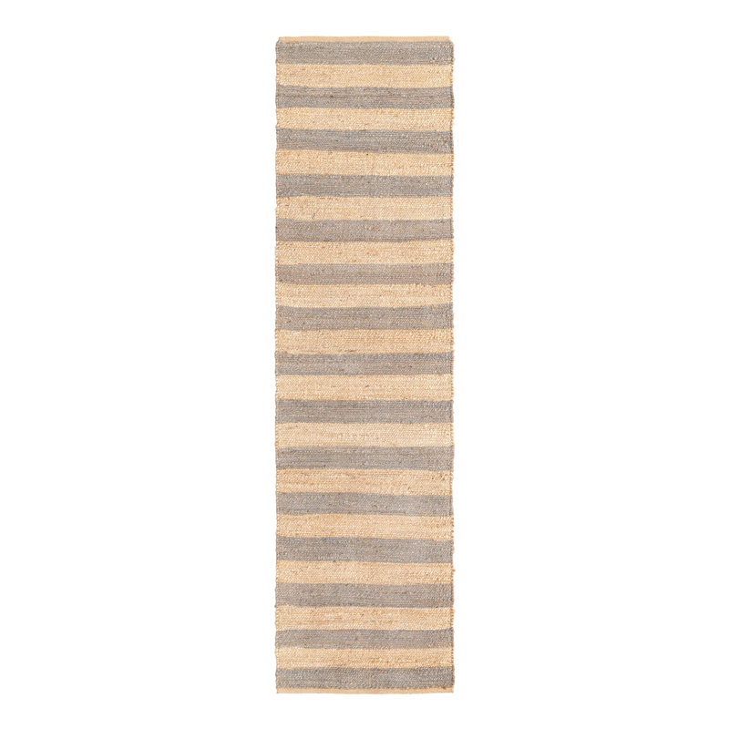 Fredric Hand Braided Striped Indoor Rug, Runner 2'7" x 10'