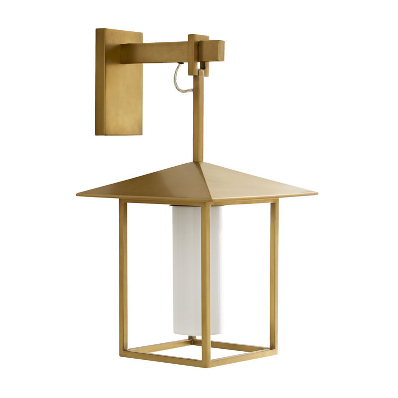 1 - Light Dimmable Armed Sconce, Antique Brass