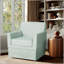 Fauteuil d'appoint intemporel avec housse amovible, avec accoudoirs classiques et base à jupe, idéal pour une assise élégante et confortable.