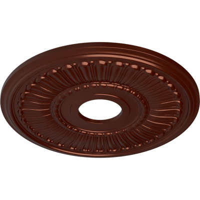 Endurathane Melonie Ceiling Medallion, 16"OD x 3 5/8"ID x 3/4"P (Fits Canopies up to 6 3/8"), Hand-Painted Antique Copper Finish