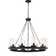 Knowle Aged Zinc 10 -Bulb 28" H Porch Steel Dimmable Outdoor Chandelier