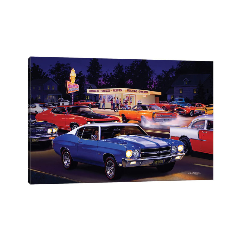 Fast Fred's by Bruce Kaiser - Wrapped Canvas Print, 101.6 cm H x 66.04 cm W x 3.175 cm D