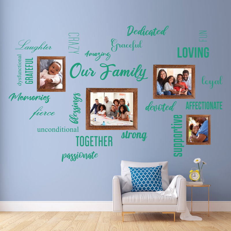 3880 Text & Numbers Non-Wall Damaging Wall Decal, Green
