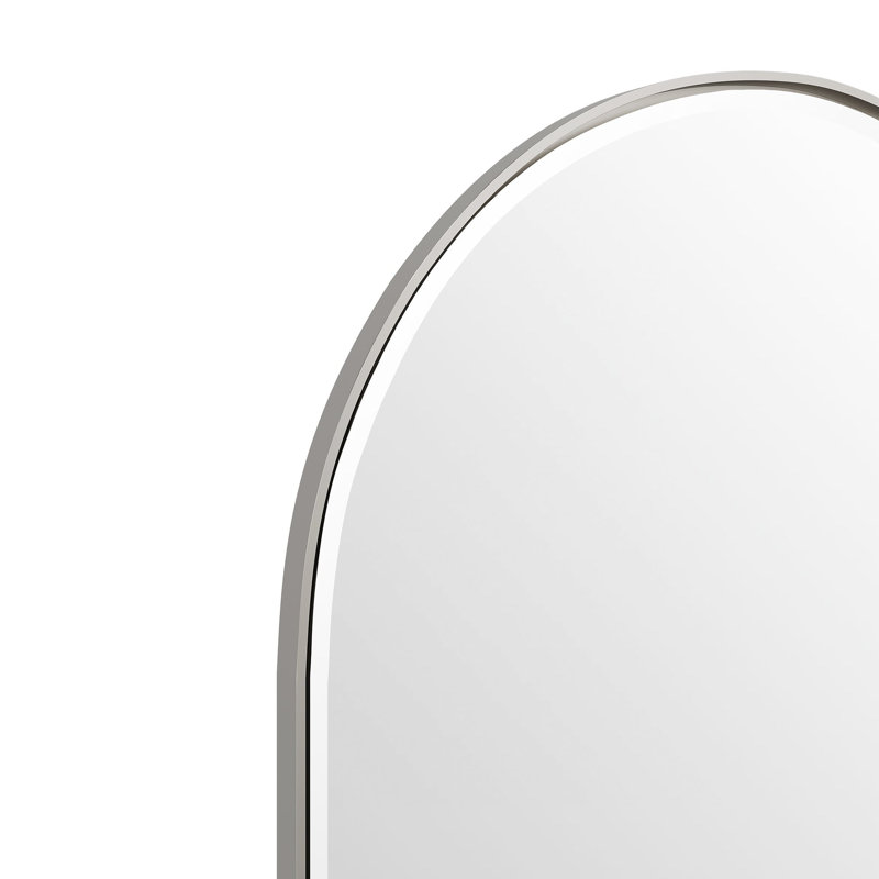 Rohe Stainless Steel Arch Mirror, Satin Nickel
