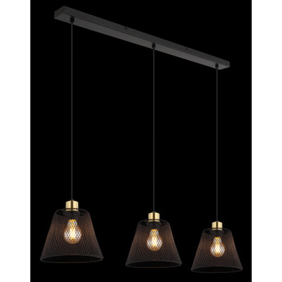 Ahmena 3 - Light Matte Black Pendant