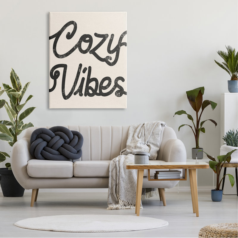 Cadre texturé Cozy Vibes, Toile tendue, L 36 po x H 48 po