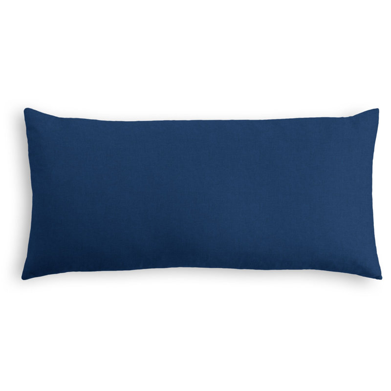 Reversible Throw Pillow, 14" x 36", Navy Blue
