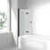 35'' - W x 55'' H Pivot Door Frameless Tempered Glass Tub Door with Easy Clean Coating