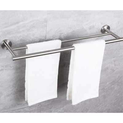 Stylish 23.6'' Towel Bar Wall Mounting - Stainless Steel, For Bathroom, Bedroom, Laundry Room, Kitchen Quick Install Magnet Mount Construction, Simple