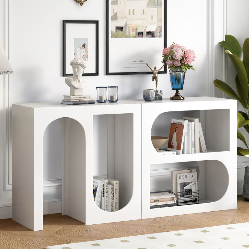 Modular 62.8" Console Table, White