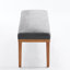 53" Modern Dining Chairs Bench, Fabric Upholstered Seat with Solid Wood Frame for Kitchen Table, Breakfast Nook and Cafe, Grey-1826073808