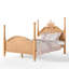Lit plateforme en forme de couronne, cadre de lit en bois à baldaquin élégant, cadre de lit tête de lit courbé élégant pour la chambre à coucher-868935725