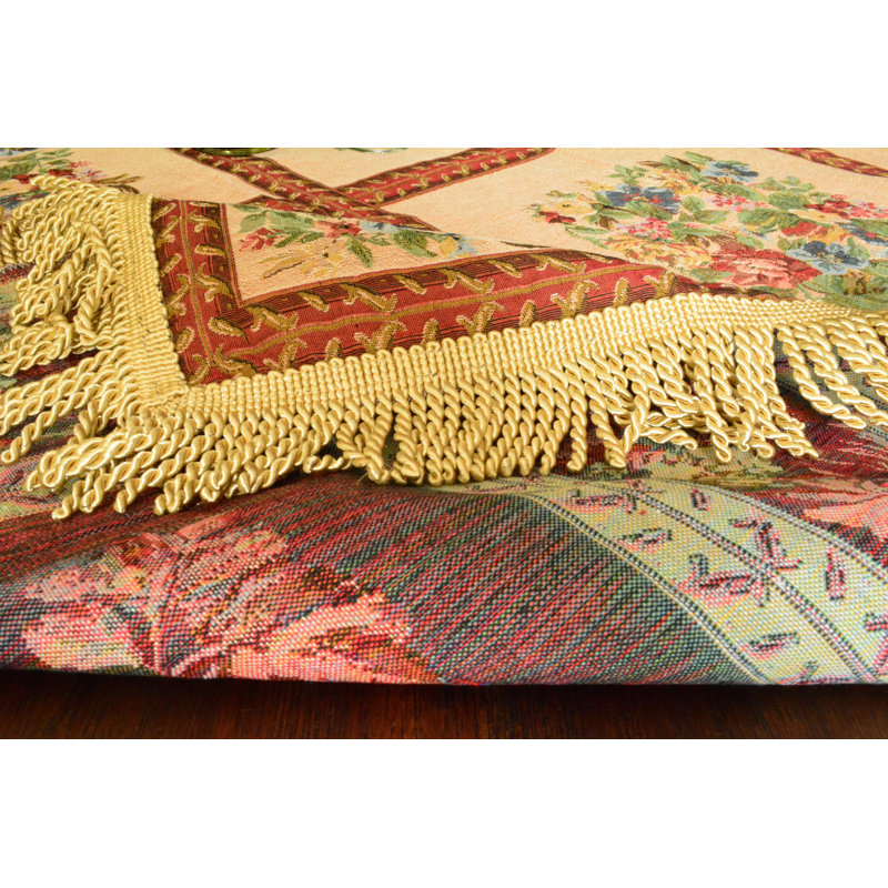 Nappe yuletide red fleuris Mooneyhan, L 35 po x l 35 po