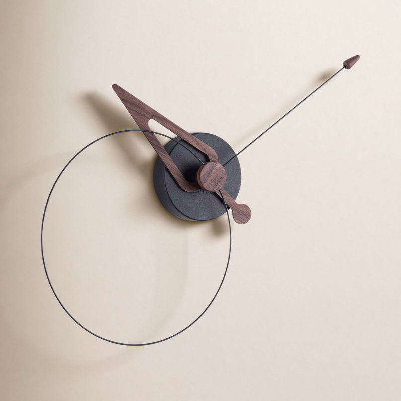 Solid Wood, Fibreglass Wall Clock, Black Walnut