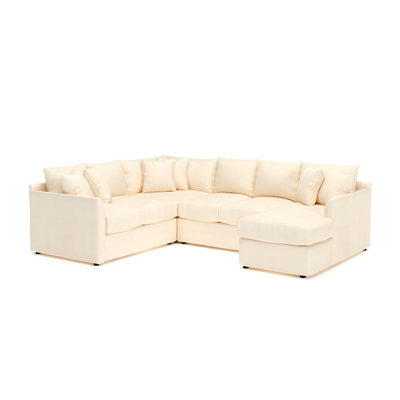 Cecelia 119" W Sinuous Springs 6-Person 3-Piece U-Shaped Sectional